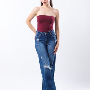 JEANS COLLECTION WIDE LEG MEZCLILLA AZUL MEDIO