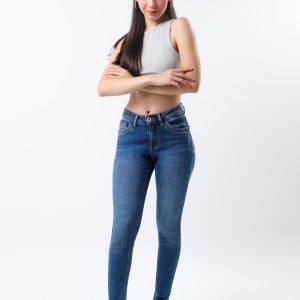 JEANS COLLECTION SKINNY DE MEZCLILLA AZUL MEDIO