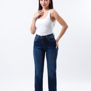 JEANS COLLECTION STRAIGHT DE MEZCLILLA AZUL MEDIO
