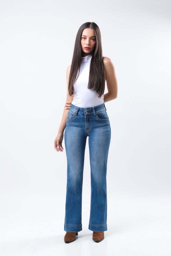 JEANS COLLECTION BOOTCUT COWBOY DE MEZCLILLA AZUL CLARO