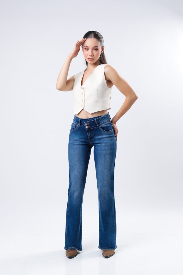 JEANS COLLECTION BOOTCUT COWBOY DE MEZCLILLA AZUL CLARO