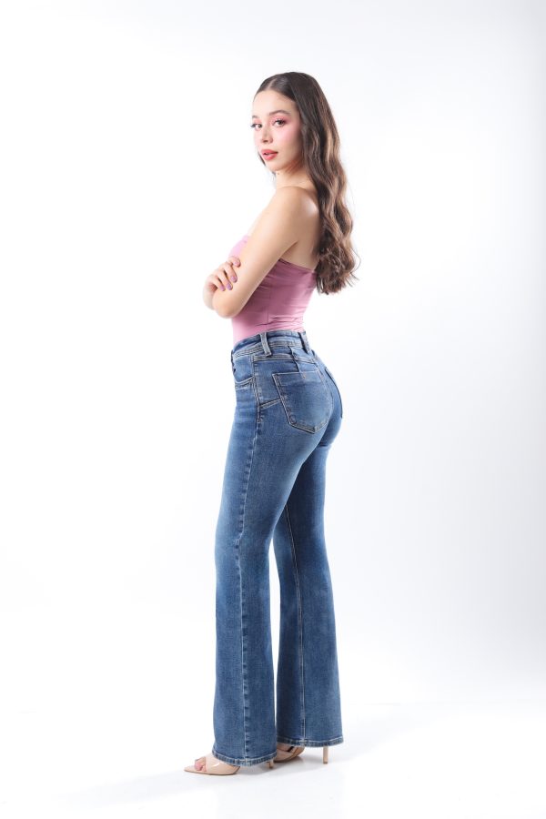 JEANS COLLECTION BOOTCUT MEZCLILLA AZUL MEDIO CLARO - Imagen 2