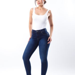 JEANS COLLECTION SKINNY DE MEZCLILLA AZUL MEDIO OSCURO