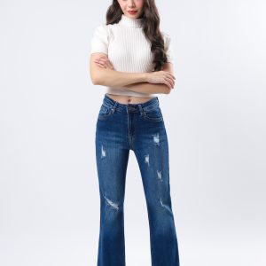 JEANS COLLECTION WIDE LEG DE MEZCLILLA AZUL CLARO
