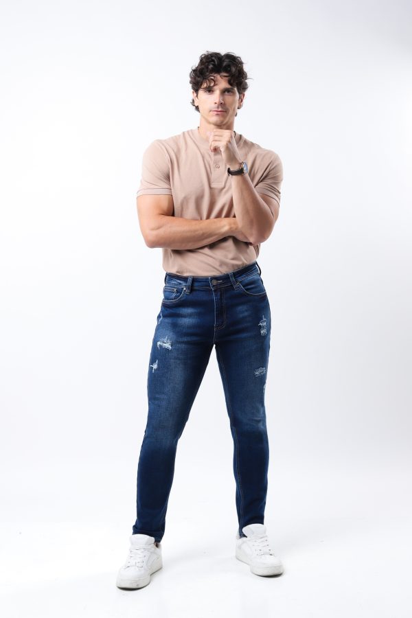 JEANS COLLECTION SKINNY DE MEZCLILLA AZUL MEDIO OSCURO