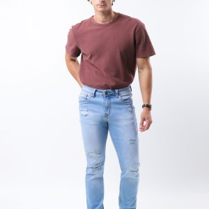 JEANS COLLECTION SLIM FIT DE MEZCLILLA AZUL CLARO