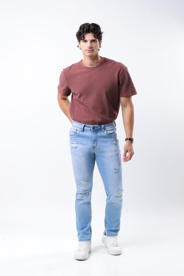 JEANS COLLECTION SLIM FIT DE MEZCLILLA AZUL CLARO