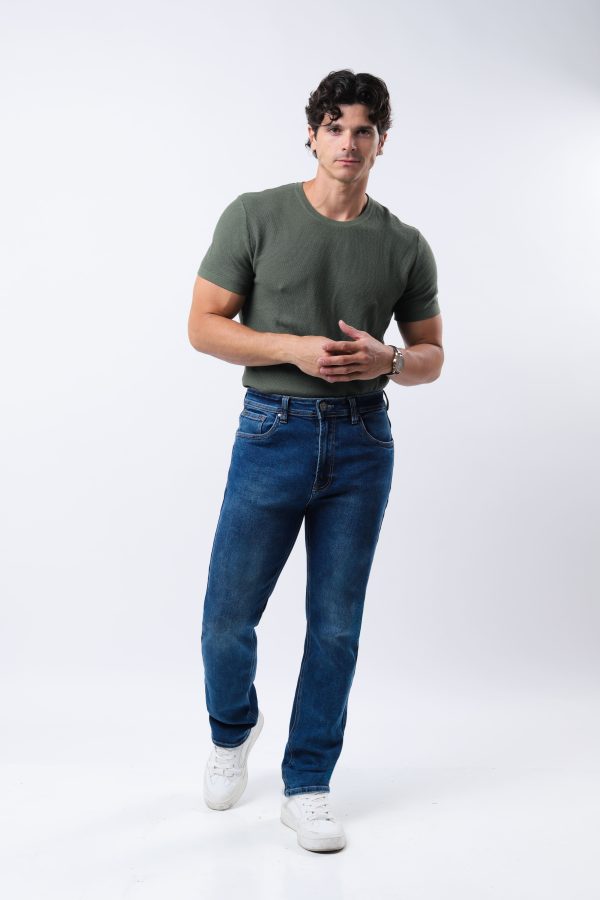 JEANS COLLECTION STRAIGHT DE MEZCLILLA AZUL MEDIO CLARO