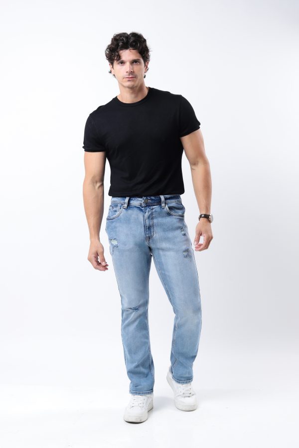 JEANS COLLECTION STRAIGHT DE MEZCLILLA AZUL CLARO