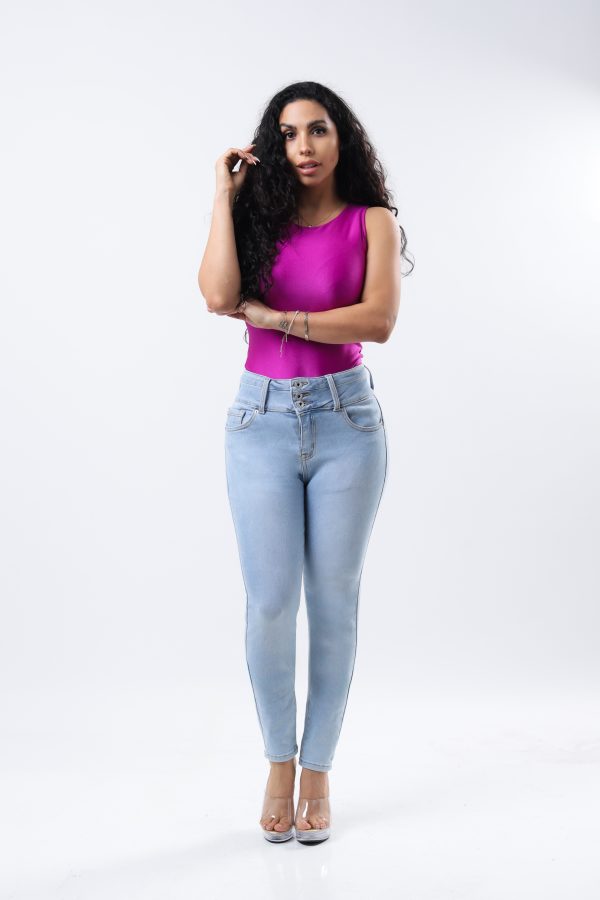JEANS COLLECTION SKINNY PUSH UP MEZCLILLA AZUL CLARO - Imagen 2