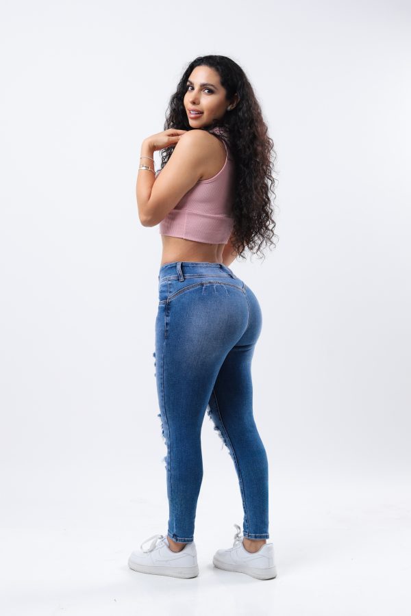 JEANS COLLECTION SKINNY PUSH UP MEZCLILLA AZUL MEDIO CLARO - Imagen 2