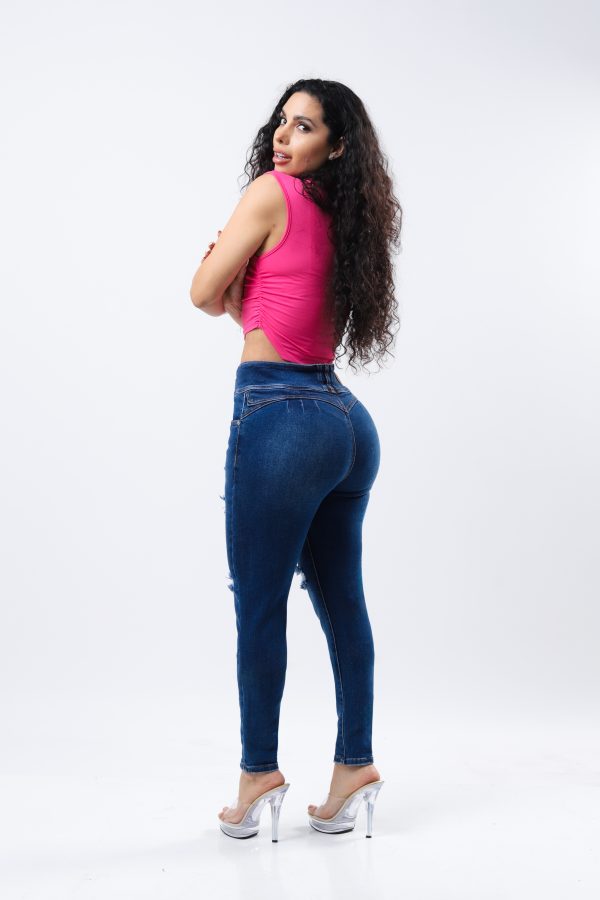 JEANS COLLECTION SKINNY PUSH UP MEZCLILLA AZUL MEDIO - Imagen 2
