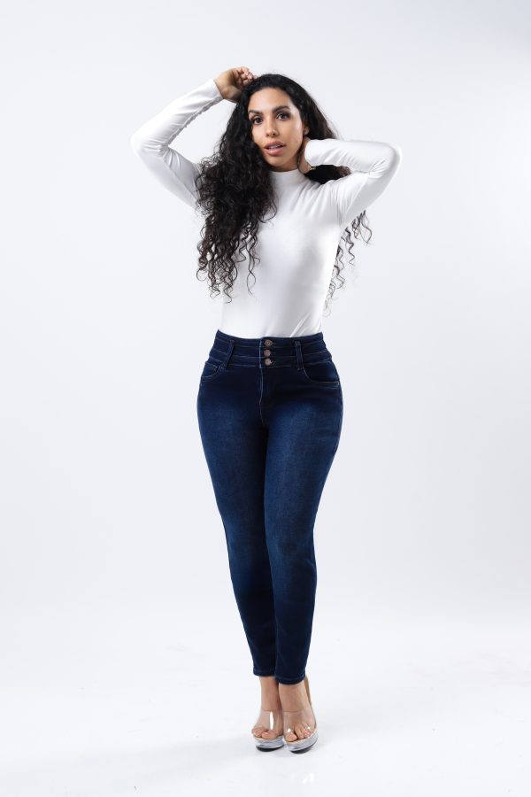 JEANS COLLECTION SKINNY PUSH UP DE MEZCLILLA MEDIO OSCURO