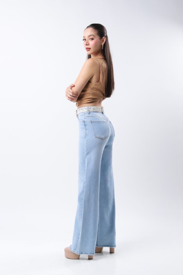 JEANS COLLECTION WIDE LEG MEZCLILLA AZUL CLARO - Imagen 2