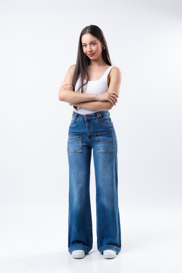JEANS COLLECTION  MARINE (CARGO) MEZCLILLA AZUL MEDIO