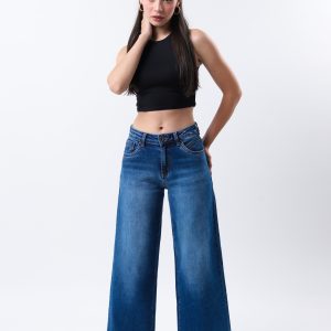 JEANS COLLECTION CULOTTE MEZCLILLA AZUL MEDIO