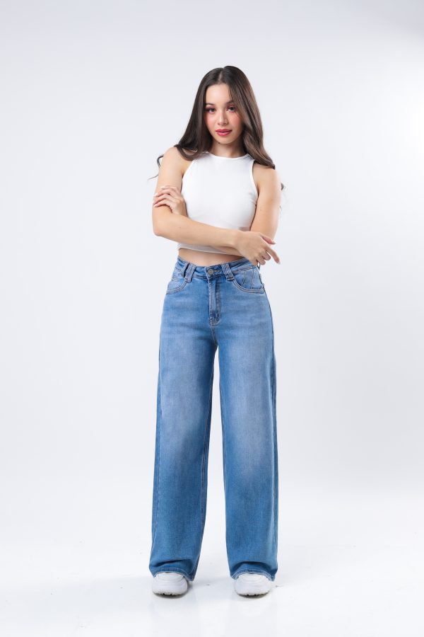 JEANS COLLECTION BAGGY MEZCLILLA AZUL MEDIO CLARO