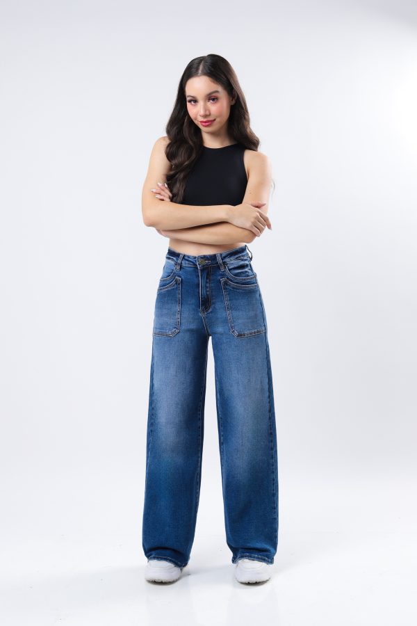 JEANS COLLECTION BAGGY MEZCLILLA AZUL MEDIO