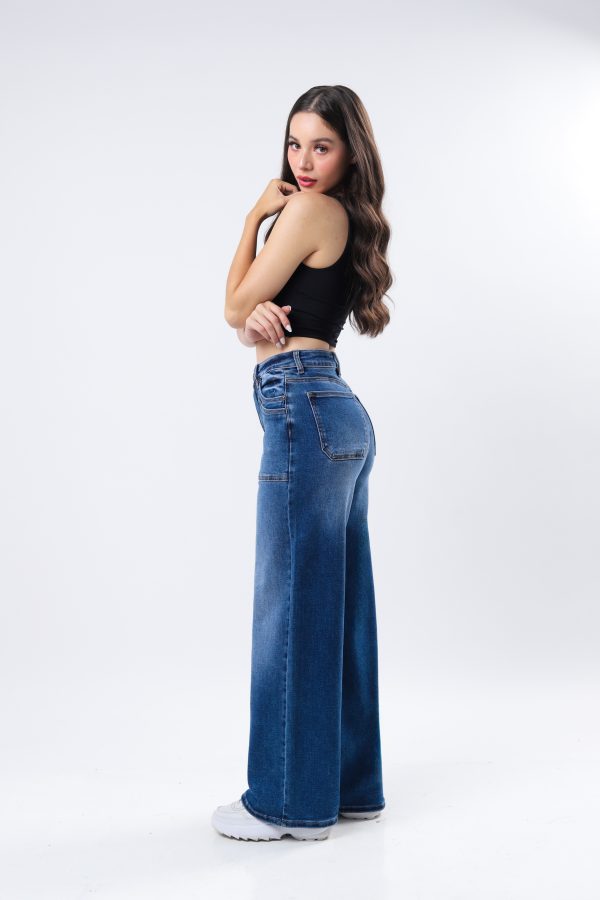 JEANS COLLECTION BAGGY MEZCLILLA AZUL MEDIO - Imagen 2