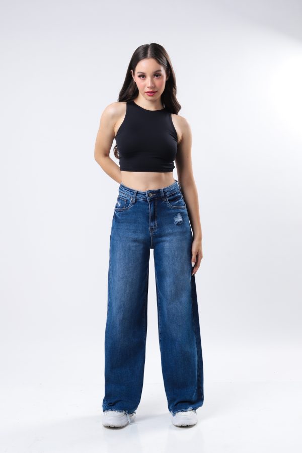 JEANS COLLECTION  BAGGY MEZCLILLA AZUL MEDIO