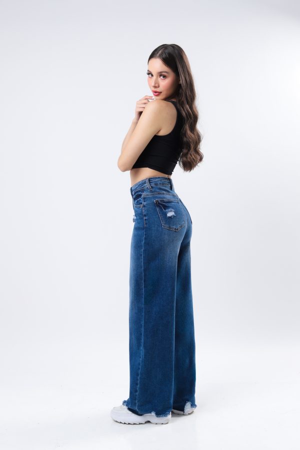 JEANS COLLECTION  BAGGY MEZCLILLA AZUL MEDIO - Imagen 2