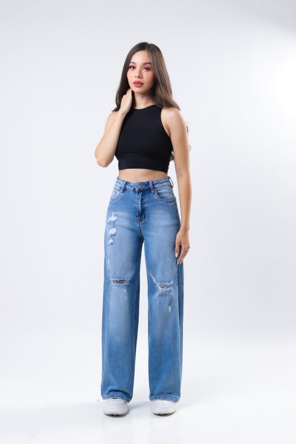 JEANS COLLECTION  BAGGY MEZCLILLA AZUL MEDIO CLARO