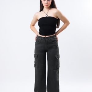 JEANS COLLECTION WIDE LEG FIT (JOGGER) GABARDINA VERDE OLIVO