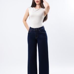 JEANS COLLECTION WIDE LEG (RIGIDO) MEZCLILLA AZUL OSCURO