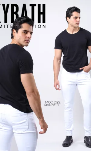 PANTALON KYRATH SKINNY FIT MEZCLILLA BEIGE